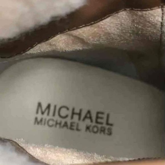 Michael Kors MK Designer Kim Brown Leather Lace Up Block Heel Booties Size US 10 - Picture 8 of 8